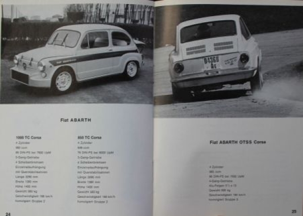 Abarth Modelprogram 1969 "Rallye Bitter" Carbrochure (7724)